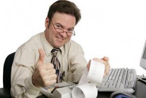 A handsome accountant or tax auditor giving the thumbs-up. / Google'i automaatpealkiri - see konkreetne mees ei ole Rein!